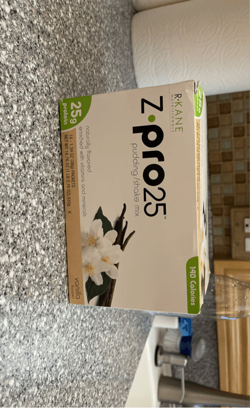 R Kane Nutritionals Z Pro 25 Pudding/Shake Mix Vanilla Flavor