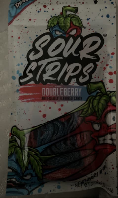 Sour Strips Doubleberry Flavored Candy