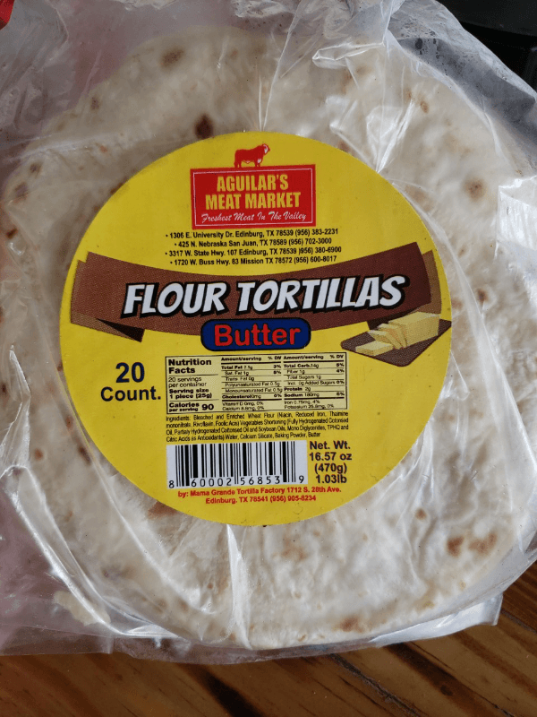 Aguilar'S Meat Market Flour Tortillas Butter