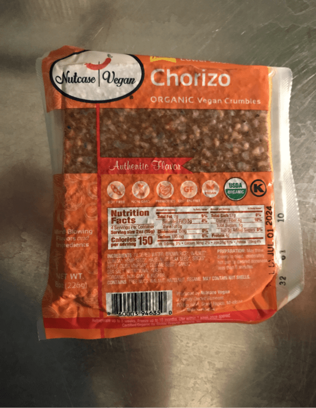 Nutcase Vegan Chorizo Organic Vegan Crumbles