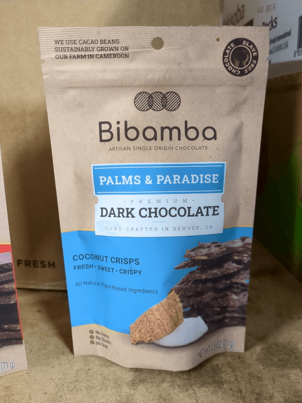 Bibamba Palms & Paradise Dark Chocolate Coconut Crisps