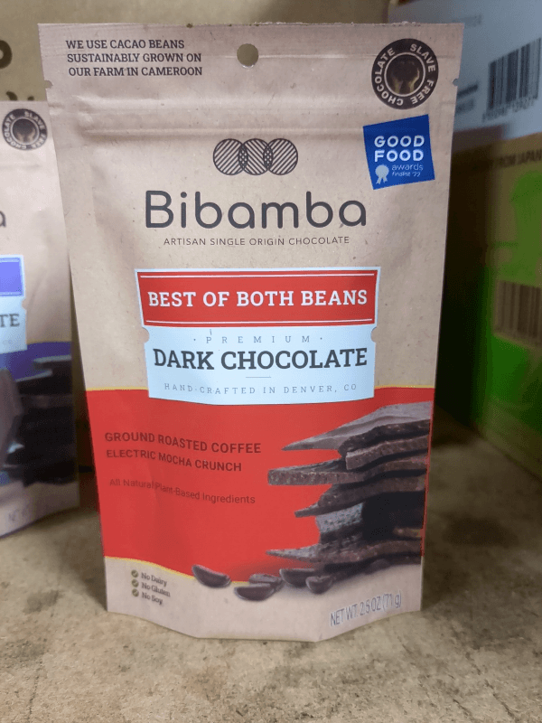 Bibamba Best Of Both Beans Dark Chocolate Ground Roasted Coffee Electric Mocha Crunch