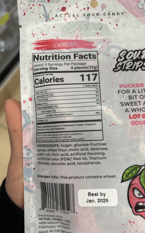 Sour Strips Lemonberry