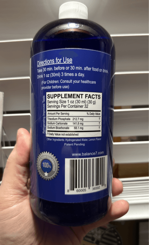 Balance7 Ph 11+ Concentrate Lemon Flavor