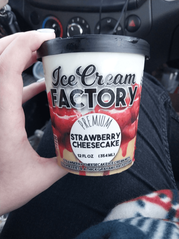 Ice Cream Factory Premium Strawberry Cheesecake Ice Cream