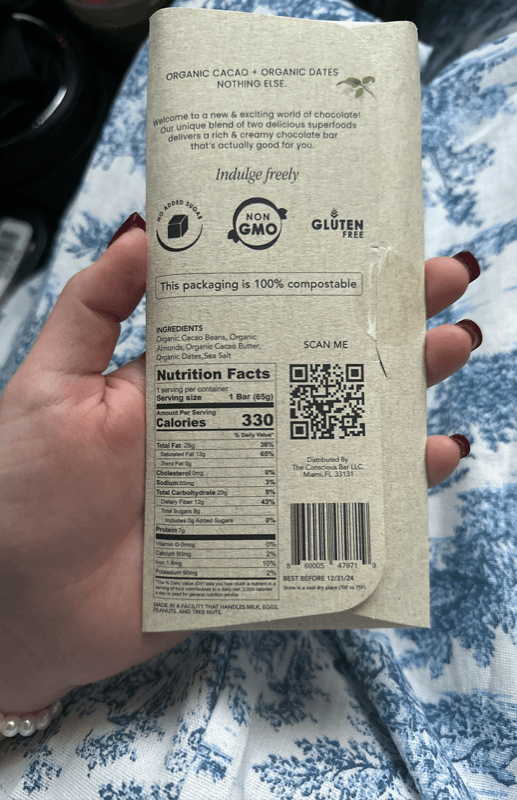 The Conscious Bar 75% Cacao Almond Sea Salt