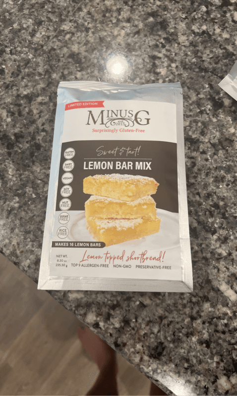 Minus G Sweet & Tart! Lemon Bar Mix