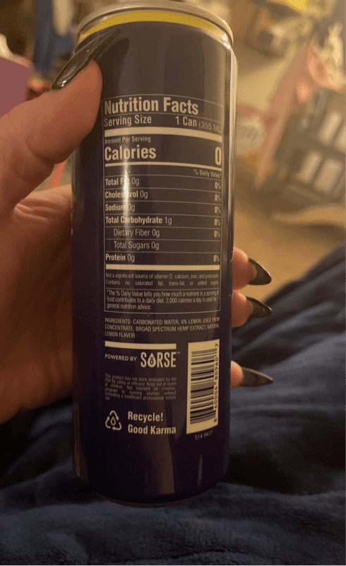Day One Lemon Sparkling Water + Cbd