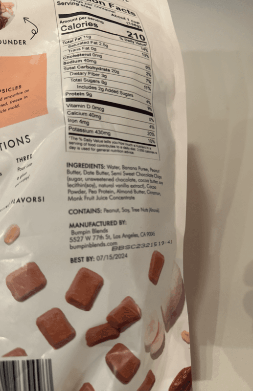 Bumpin Blends Peanut Butter Cup Smoothie Cubes