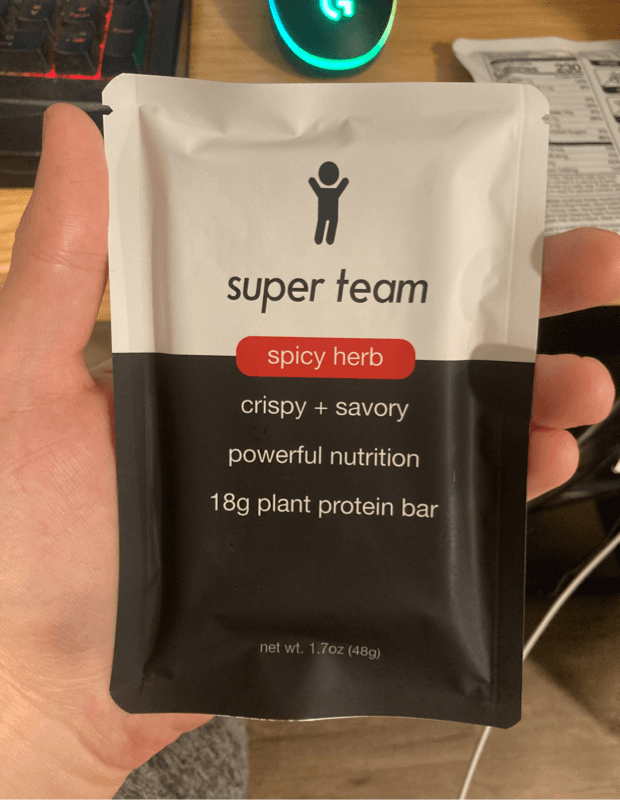 Super Team Spicy Herb Crispy + Savory Protein Bar