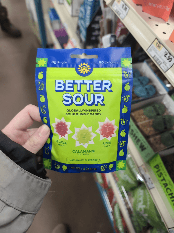 Better Sour Globally Inspired Sour Gummy Candy Guava Calamansi Ume