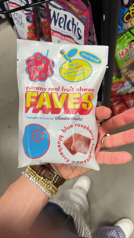 Faves Yummy Real Fruit Chews Candy Blue Raspberry
