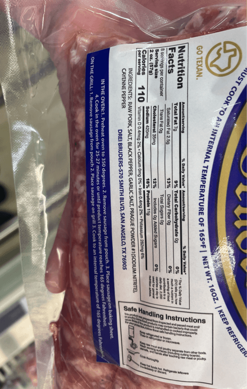 Original Bruder Mesquite Smoked Pork Sausage