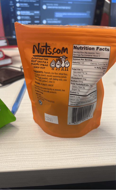 Nuts.Com Wasabi Peanuts