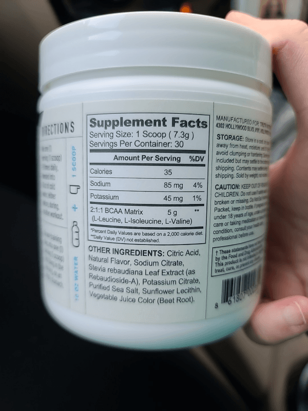 Truth Sports Vegan Bcaa Pink Lemonade Flavored