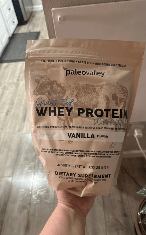 Paleovalley Vanilla Flavor Grass Fed Whey Protein With Colostrum