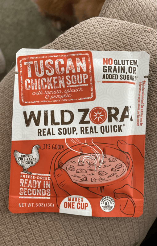 Wild Zora Tuscan Chicken Soup With Tomato, Spinach, & Pumpkin