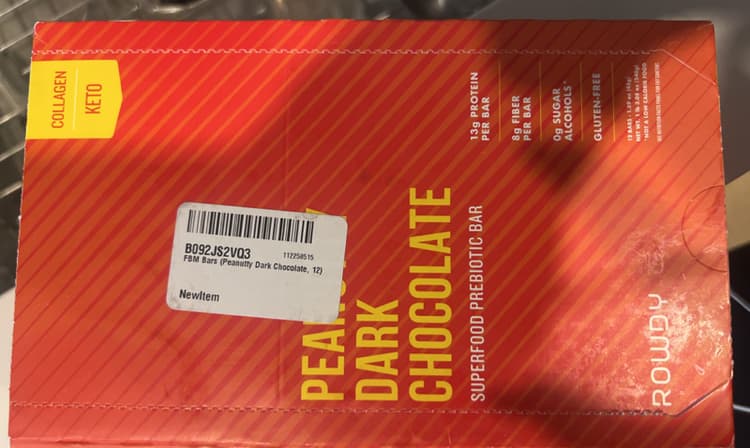 Rowdy Peanutty Dark Chocolate Superfood Prebiotic Bar