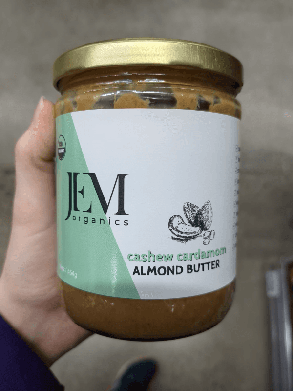 Jem Organics Cashew Cardamom Almond Butter