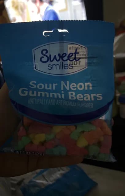 Sweet Smiles Sour Neon Gummi Bears