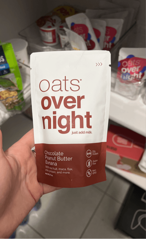 Oats Overnight Chocolate Peanut Butter Banana