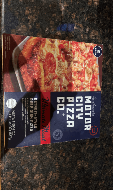 Motor City Pizza Co. Ultimate Meat Detriot-Style Deep Dish Pizza