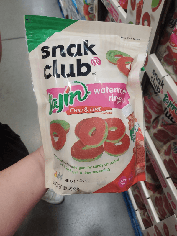 Snak Club Tajin Watermelon Rings Chili & Lime Seasoned Gummy Candy