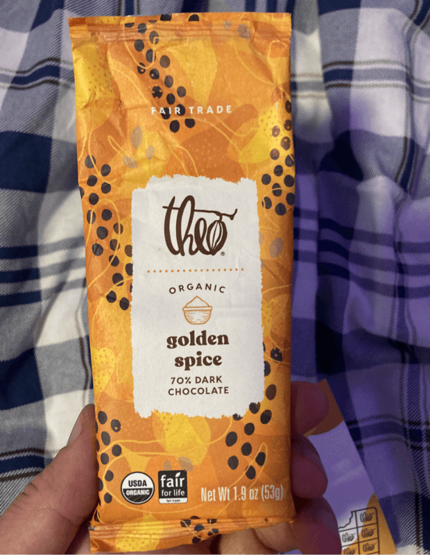 Theo Organic Golden Spice 70%Dark Chocolate