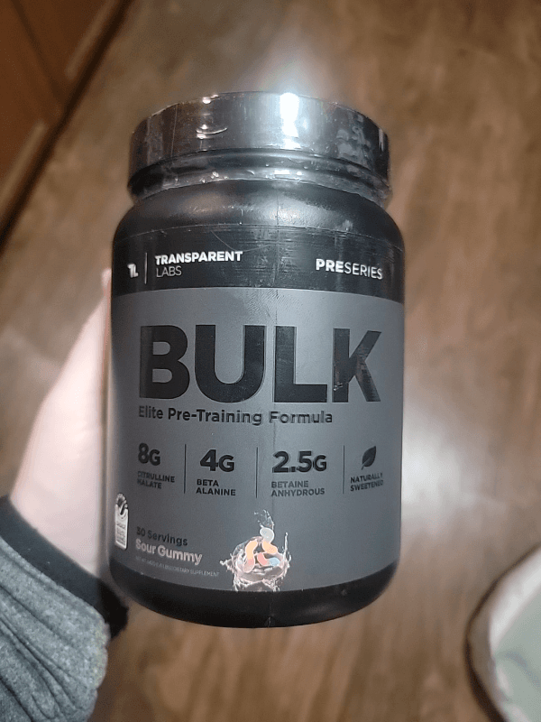 Transparent Labs Bulk Elite Pre-Training Formula Sour Gummy