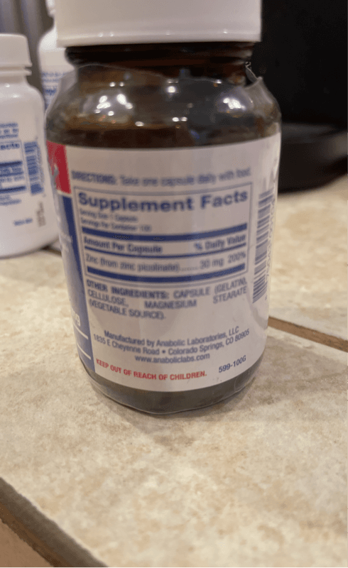 Anabolic Laboratories Zinotate 100 Capsules