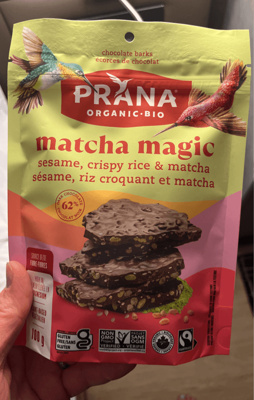 Prana Organic Matcha Magic Chocolate Barks
