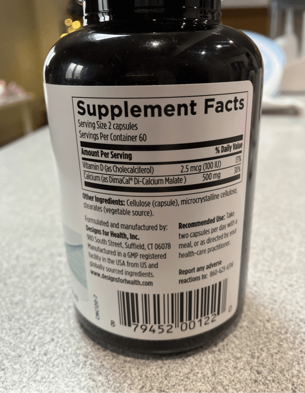 Designs For Health Calcium Malate Dietary Supplement