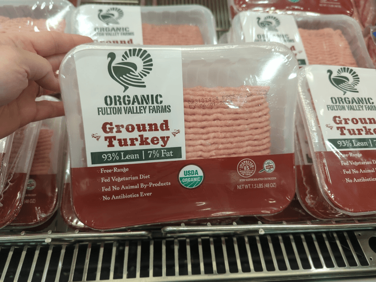 Fulton Valley Farms Organic Ground Turkey 93% Lean 7% Fat