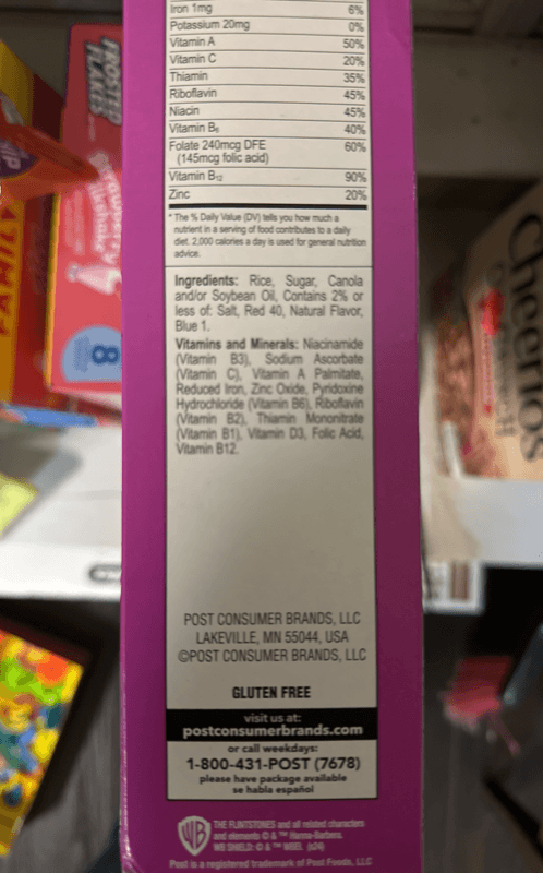 Post Berry Pebbles Sweetened Rice Cereal Family Size