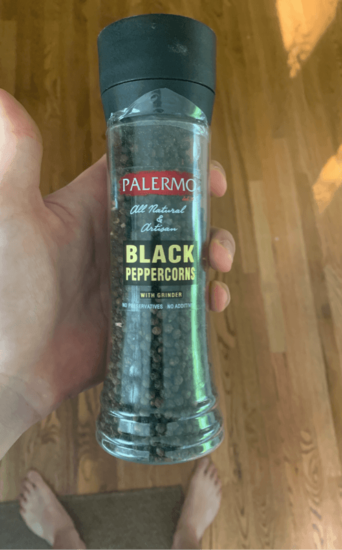 Palermo All Natural & Artisan Black Peppercorns With Grinder