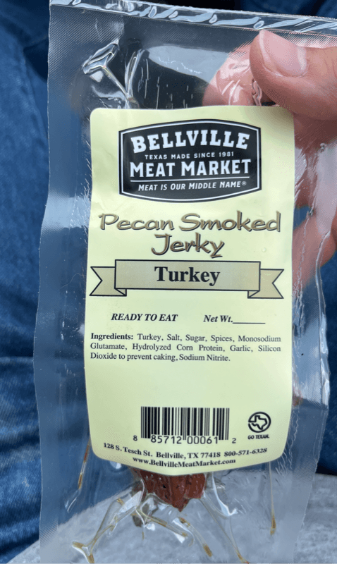 Bellville Meat Market Pecan Smoked Jerky Turkey