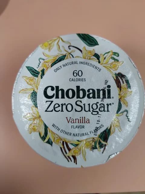 Chobani Zero Sugar Vanilla Yogurt