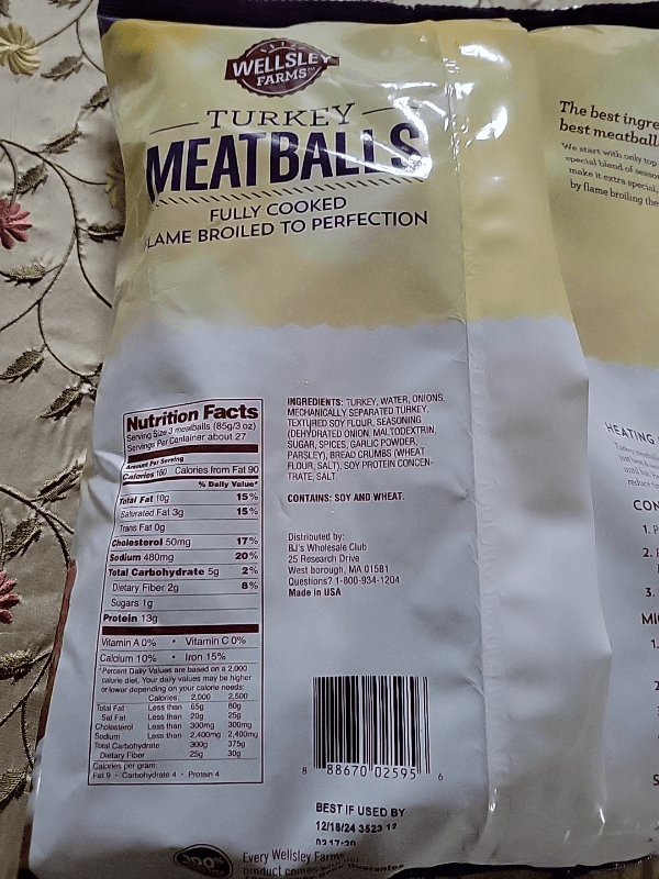 Wellsley Farms Turkey Meatballs