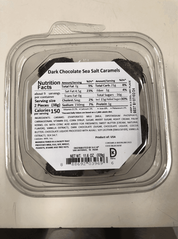H-E-B Dark Chocolate Sea Salt Caramels