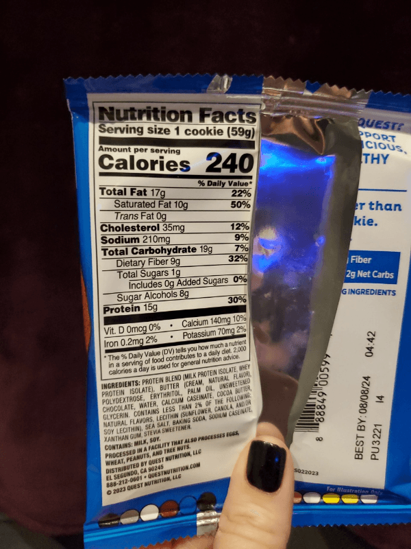 Is it Lactose Free? Quest Nutrition® Protein Cookie Chocolate Chip