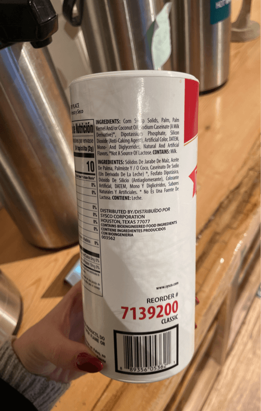 House Recipe Non-Dairy Creamer