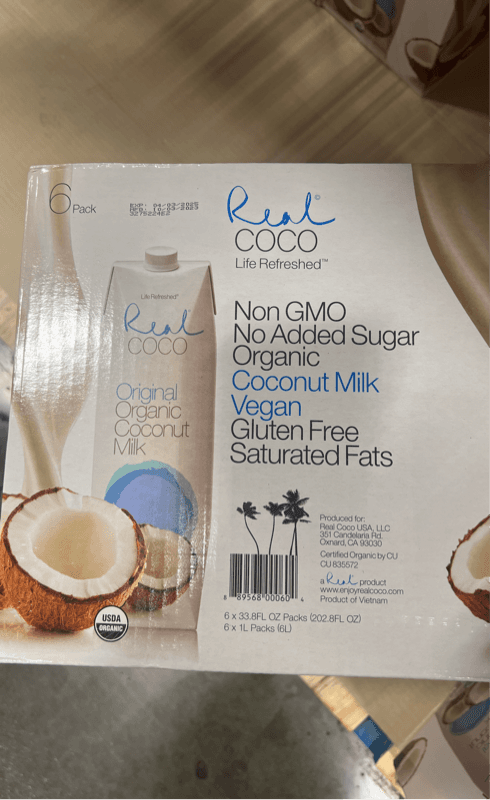 Real Coco Life Refreshed Original Organic Coconut Milk