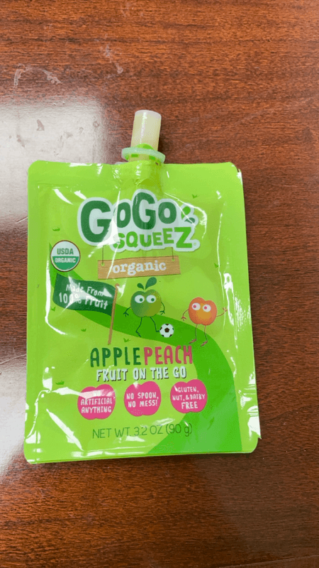 Gogo Squeez Organic Apple Peach Fruit On The Go