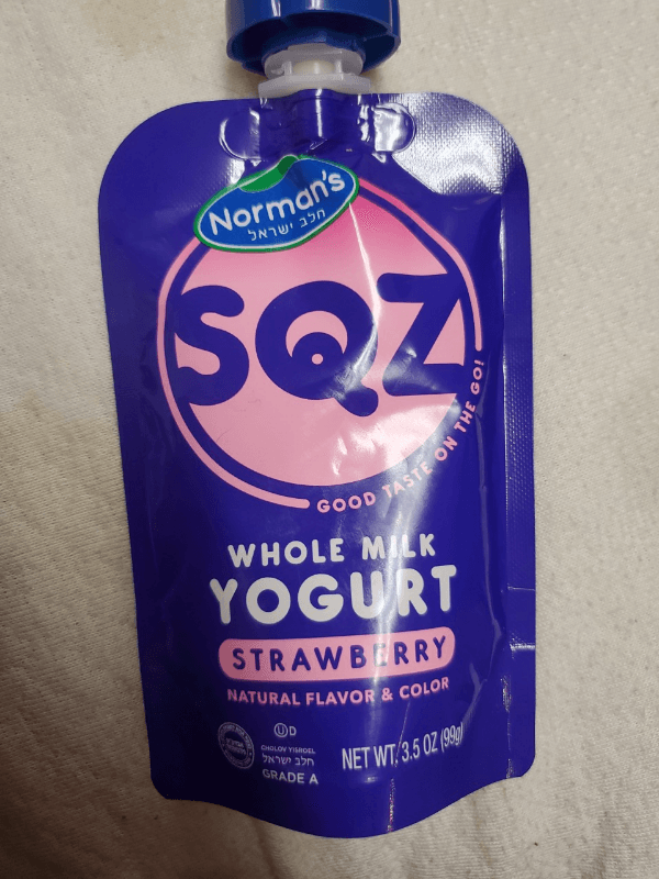 Norman'S Sqz Whole Milk Yogurt Strawberry