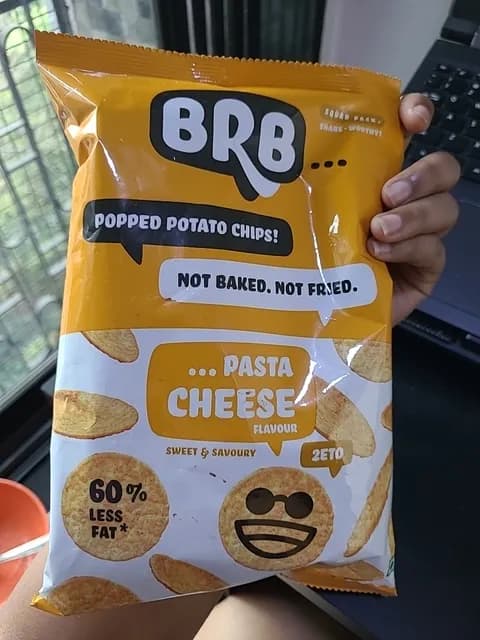 Brb Pasta Cheese Flavour Popped Potato Chips