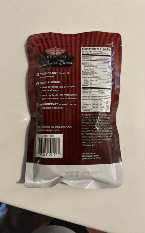 Market Street Classics Premium Chili With Beans