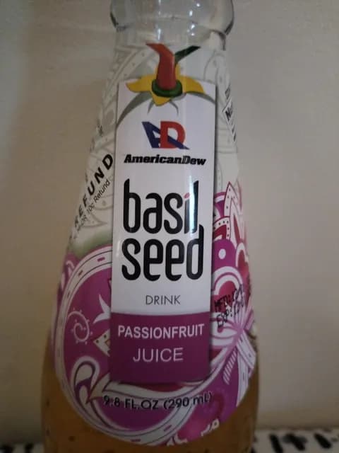 American Dew Basil Seed Drink, Passionfruit Juice