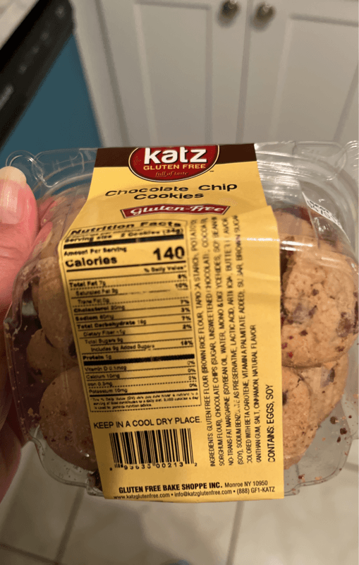 Katz Gluten Free Chocolate Chip Cookies