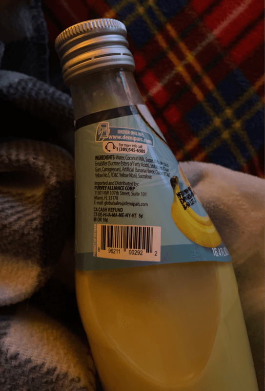 Dmp De Mi Pais Banana Coconut Milk Drink