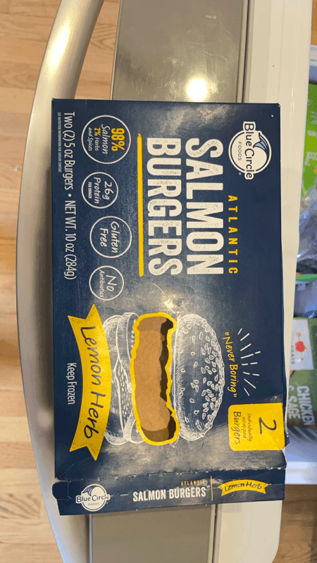 Blue Circle Foods Atlantic Salmon Burgers Lemon Herb